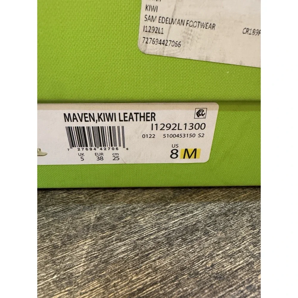 Sam Edelman MAVEN PADDED‎ STRAPPY HEEL In Kiwi Leather Size 8 Sandal - Picture 11 of 12